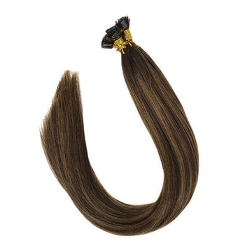 flat tip colored hair extensions